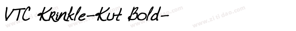 VTC Krinkle-Kut Bold字体转换